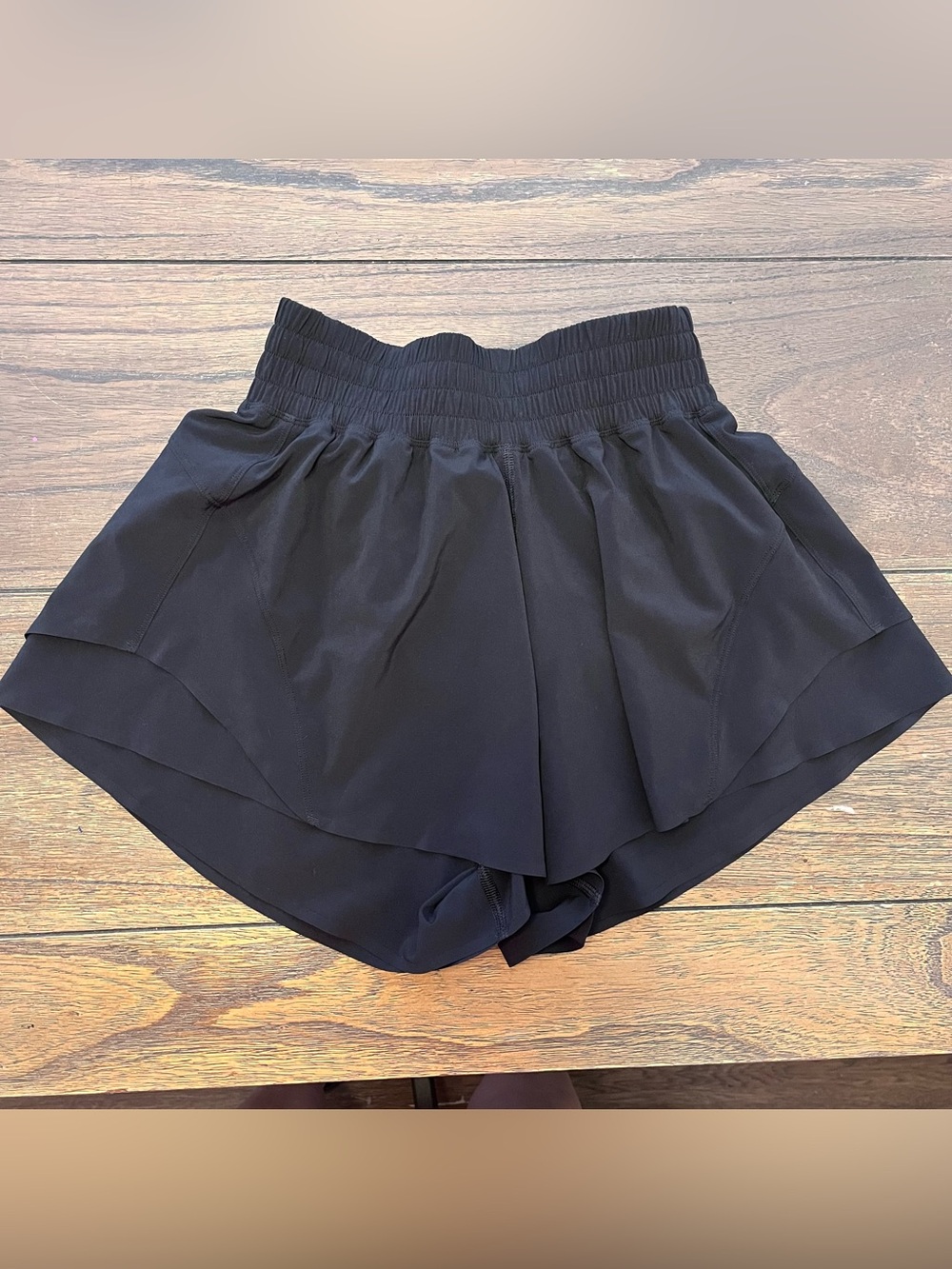 Lululemon Black Layered Active Shorts Womens XXS